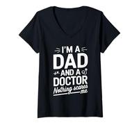 Womens I'm A Dad And A Doctor Medical Student for Men V-Neck T-Shirt