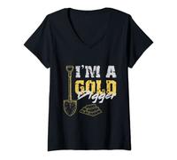 Womens I'm A Gold Digger - Funny Miner V-Neck T-Shirt
