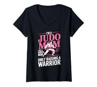 Women's I'm A Judo Mom Like A Normal Mom Only Raising A Warrior V-Neck T-Shirt