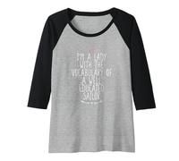 Womens I'm A Lady with The Vocabulary of A Well Educated Sailor Raglan Baseball Tee