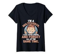 Women's I'm A Multitasker I Can Listen Ignore and Forget All V-Neck T-Shirt