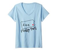 Womens I'm a Philly Girl, Philadelphia Citizen Tee, Philly Tshirt V-Neck T-Shirt