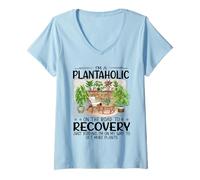 Womens I'm A Plantaholic On The Road to Recovery Plants V-Neck T-Shirt