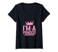 Womens I'm a Princess so Bow Down V-Neck T-Shirt
