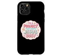 Womens I'm A Project That Keeps Jesus Busy Funny Christian Case for iPhone 11 Pro