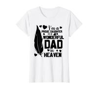 Womens I'm A Proud Daughter Of A Wonderful Dad In Heaven T-Shirt