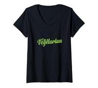 Womens I'm a Vegetarian Proud Statement V-Neck T-Shirt