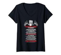Womens I'm A Veteran - Veteran's Creed V-Neck T-Shirt