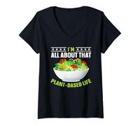 Women's I'm All About that Plant-Based Life V-Neck T-Shirt