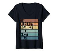 Womens I'm Already Against The Next War Libertarian V-Neck T-Shirt
