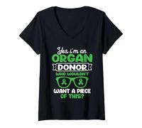 Womens I'm an Organ Donor. Who wouldn't want a piece of this? V-Neck T-Shirt