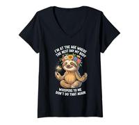 Women's I'm at The Age Where The Next Day My Body Whisper to me V-Neck T-Shirt
