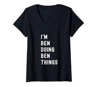 Womens I'm Ben Doing Ben Things V-Neck T-Shirt