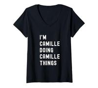 Womens I'm Camille Doing Camille Things V-Neck T-Shirt