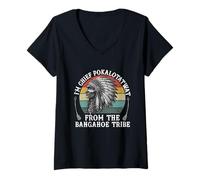 Women's I'm Chief polkaotatwat from The Tribe Native American Pride V-Neck T-Shirt