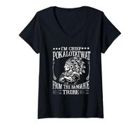 Women's I'm Chief polkaotatwat from The Tribe Native American Pride V-Neck T-Shirt