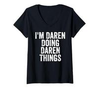 Womens I'm Daren Doing Daren Things Shirt Personalized First Name V-Neck T-Shirt