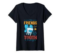 Women's I'm Friends with The Tooth Fairy V-Neck T-Shirt