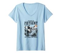 Womens I'm from the 1900,Lone Cowboy on a Horse,Wetsern Movie Lover V-Neck T-Shirt