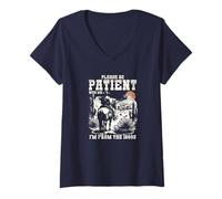 Womens I'm from the 1900,Wetsern Movie Lover,Lone Cowboy on a Horse V-Neck T-Shirt