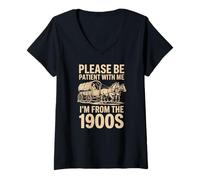 Womens Im from The 1900s Patient Millennials Baby Boomer V-Neck T-Shirt