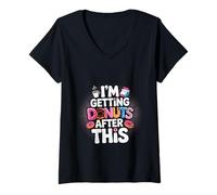 Womens I'm Getting Donuts After This - V-Neck T-Shirt