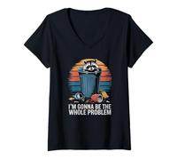 Womens I'm Gonna Be The Whole Problem Confident Attitude Design V-Neck T-Shirt