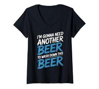 Womens I'm Gonna Need Another Beer to Wash Down This Beer - V-Neck T-Shirt