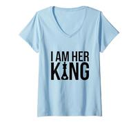 Women's I'm Her King Chess V-Neck T-Shirt