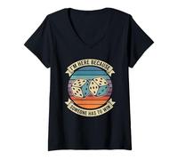 Women's I'm Here Someone Has to Win Funny Game Night Board Games V-Neck T-Shirt