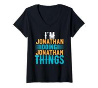 Womens I'm Jonathan Doing Jonathan Things T-Shirt Name Jonathan V-Neck T-Shirt