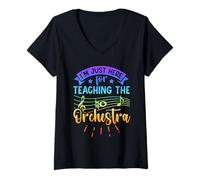 Women's I'm Just Here for Teaching The Orchestra V-Neck T-Shirt