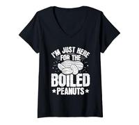 Women's I'm Just Here for The Boiled Peanuts V-Neck T-Shirt
