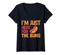 Women's I'm Just Here for The Buns V-Neck T-Shirt