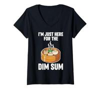 Women's I'm Just Here for The Dim Sum V-Neck T-Shirt