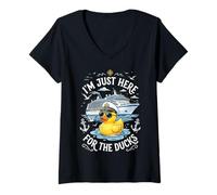 Women's I'm Just Here for The Ducks V-Neck T-Shirt