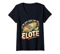 Women's I'm Just Here for The Elote V-Neck T-Shirt
