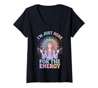 Women's I'm Just Here for The Energy V-Neck T-Shirt