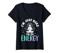 Women's I'm Just Here for The Energy V-Neck T-Shirt