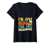 Women's I'm Just Here for The Sourdough Bread Baker V-Neck T-Shirt