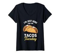 Women's I'm Just Here for The Taco Tuesday V-Neck T-Shirt