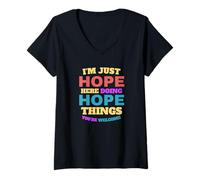Women's I'm Just Hope Doing Hope Things You're Welcome V-Neck T-Shirt