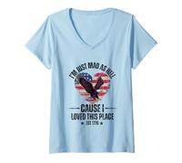 Womens I'm Just Mad As Hell Cause I Loved This Place V-Neck T-Shirt