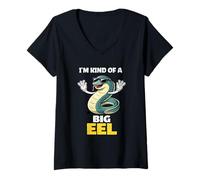 Women's I'm Kind of A Big EEL | Funny EEL Sunglasses Pun V-Neck T-Shirt