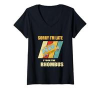 Womens I'm Late I Took The Rhombus, The Rhombus Express! V-Neck T-Shirt