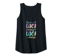 Womens I'm Lucy Doing Lucy Things Personalized First Name Tank Top