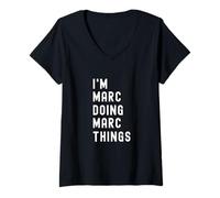 Womens I'm Marc Doing Marc Things V-Neck T-Shirt