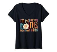 Womens I'm Marianna Doing Marianna Things Funny Groovy Marianna V-Neck T-Shirt