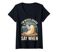Womens I'm Never Gonna Say When Parmesan Cheese Grater ---- V-Neck T-Shirt