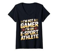 Womens I'm Not A Gamer I'm an E-Sport Athlete |- V-Neck T-Shirt
